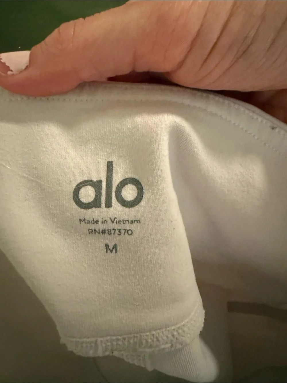 Alo White Mesh-Panel Workout Leggings - Picture 3 of 3